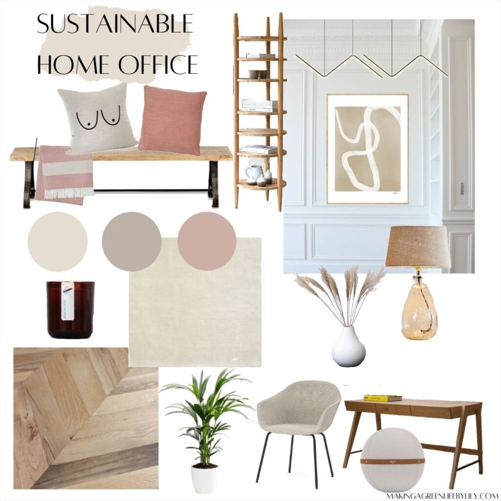 Sustainable Home Office Mood Board – Making A Green Life by Lily