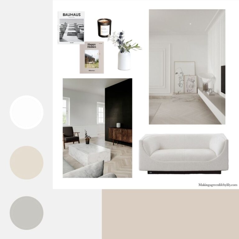 sustainable white living room