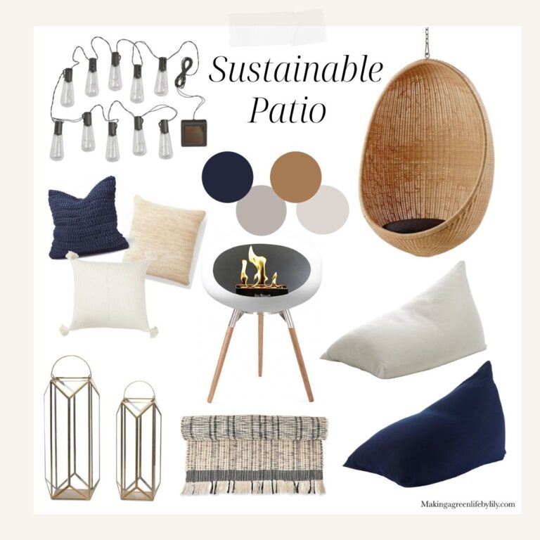 Sustainable patio mood board
