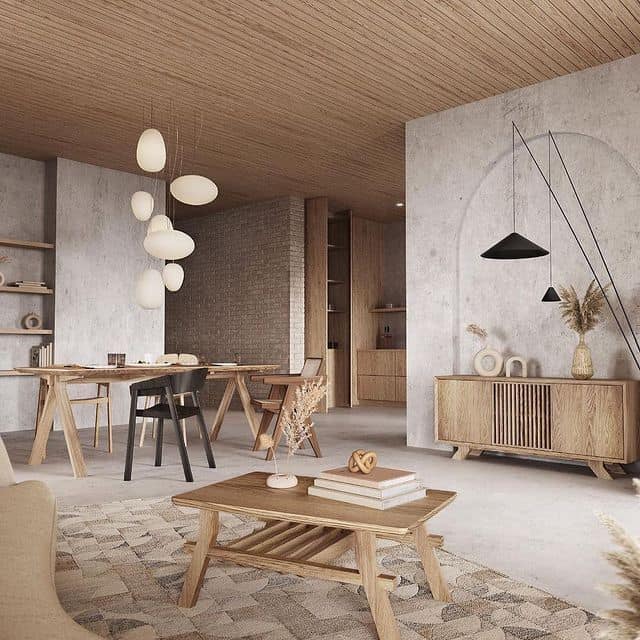 Japandi living room design