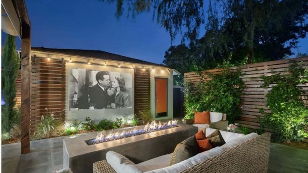 sustainable outdoor space with cinema 