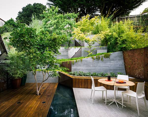 eco-friendly patio with multi level design ideas