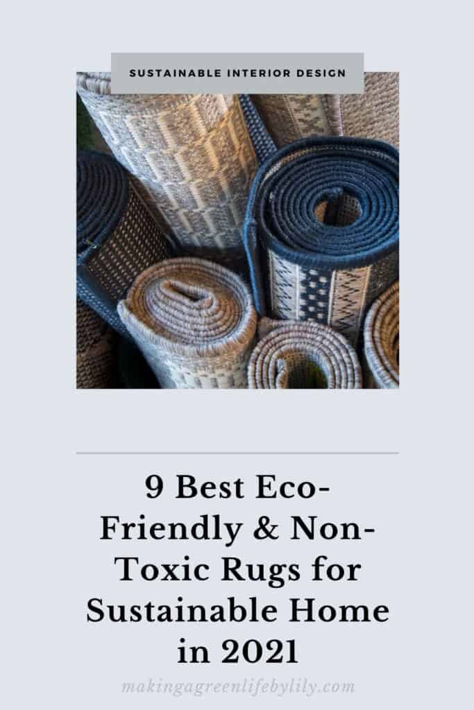 9 best eco-friendly & non-toxic rugs for sustainable home pin