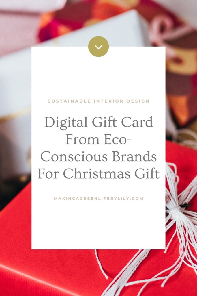 Digital Gift Card From Eco-Conscious Brands For Christmas Gift