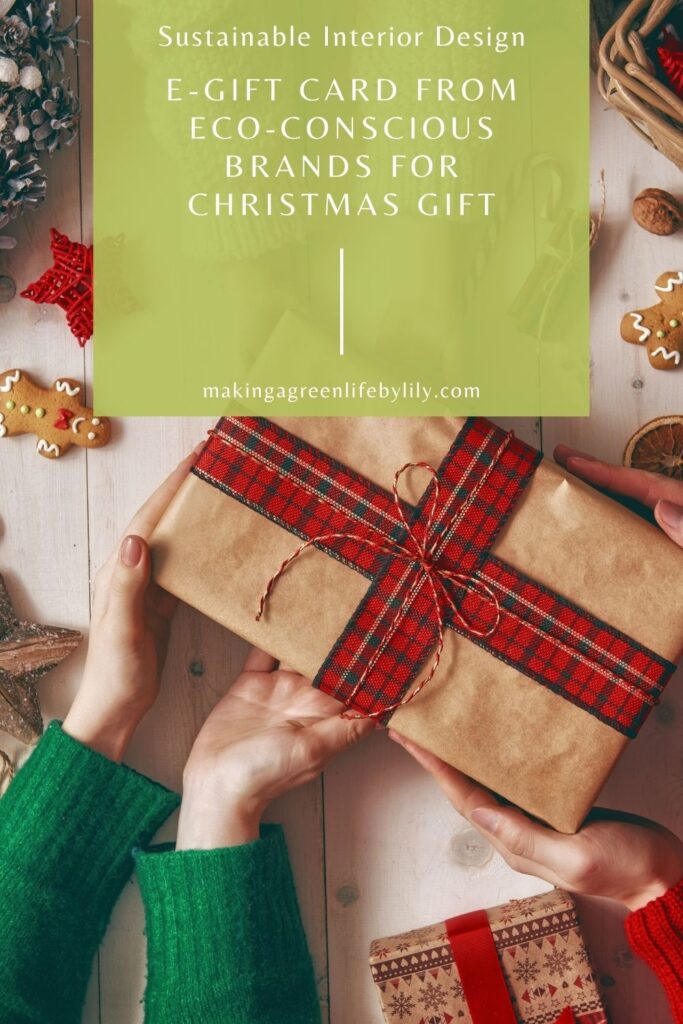 E Gift Card From Eco-Conscious Brands For Christmas Gift