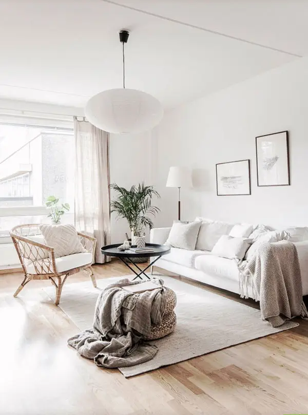 Japandi style living room neutral aesthetic