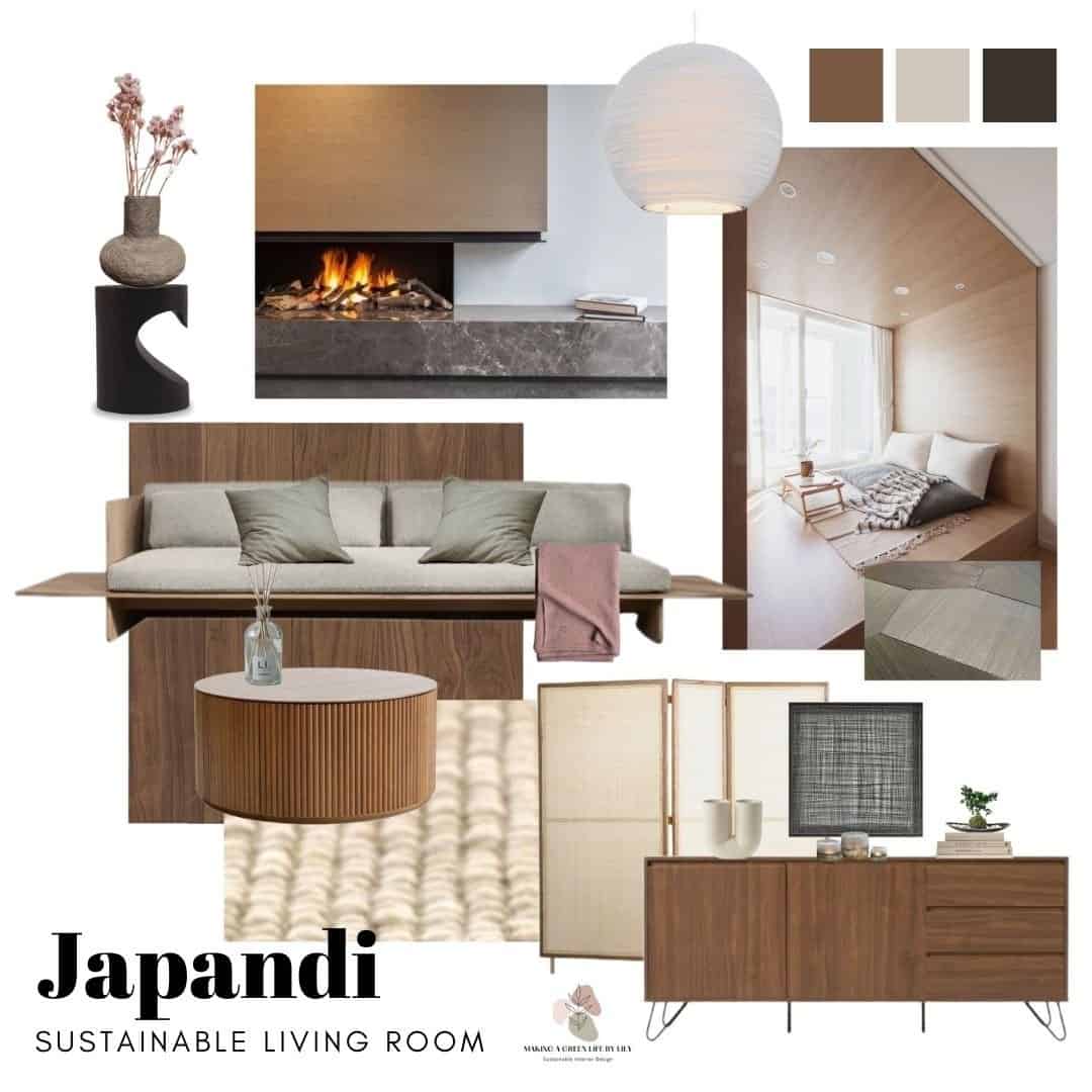 Sustainable Japandi Living Room