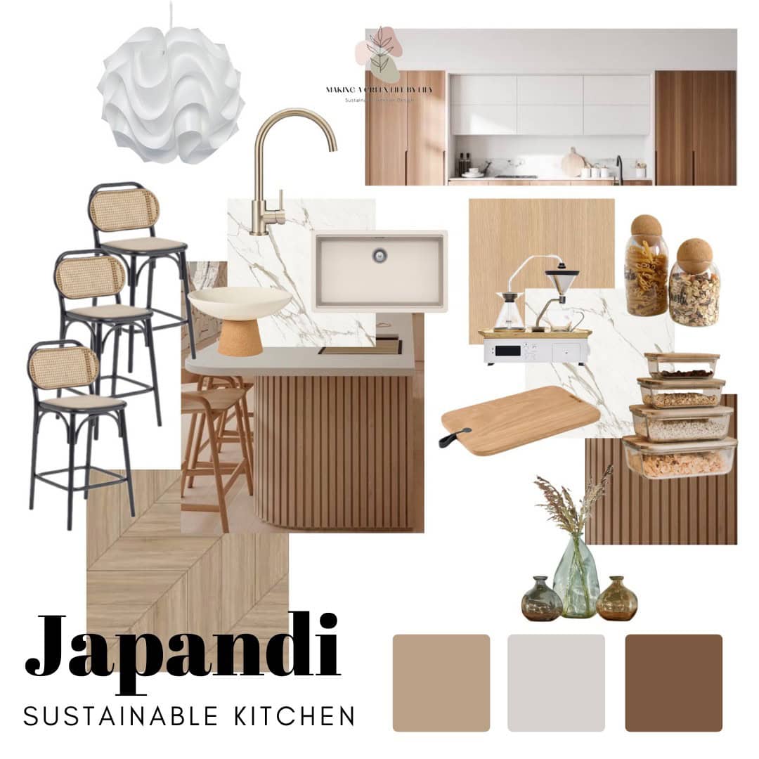 Japandi Sustainable Kitchen