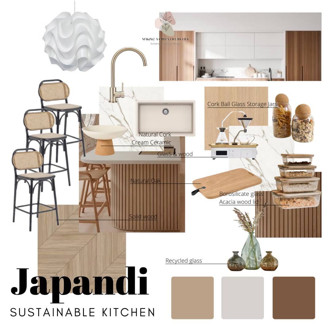 Japandi Sustainable Kitchen Details