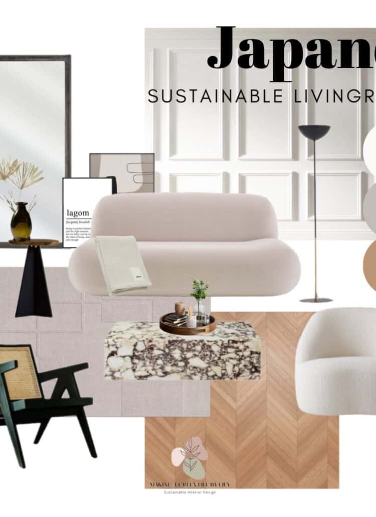 Sustainable Japandi Living Room