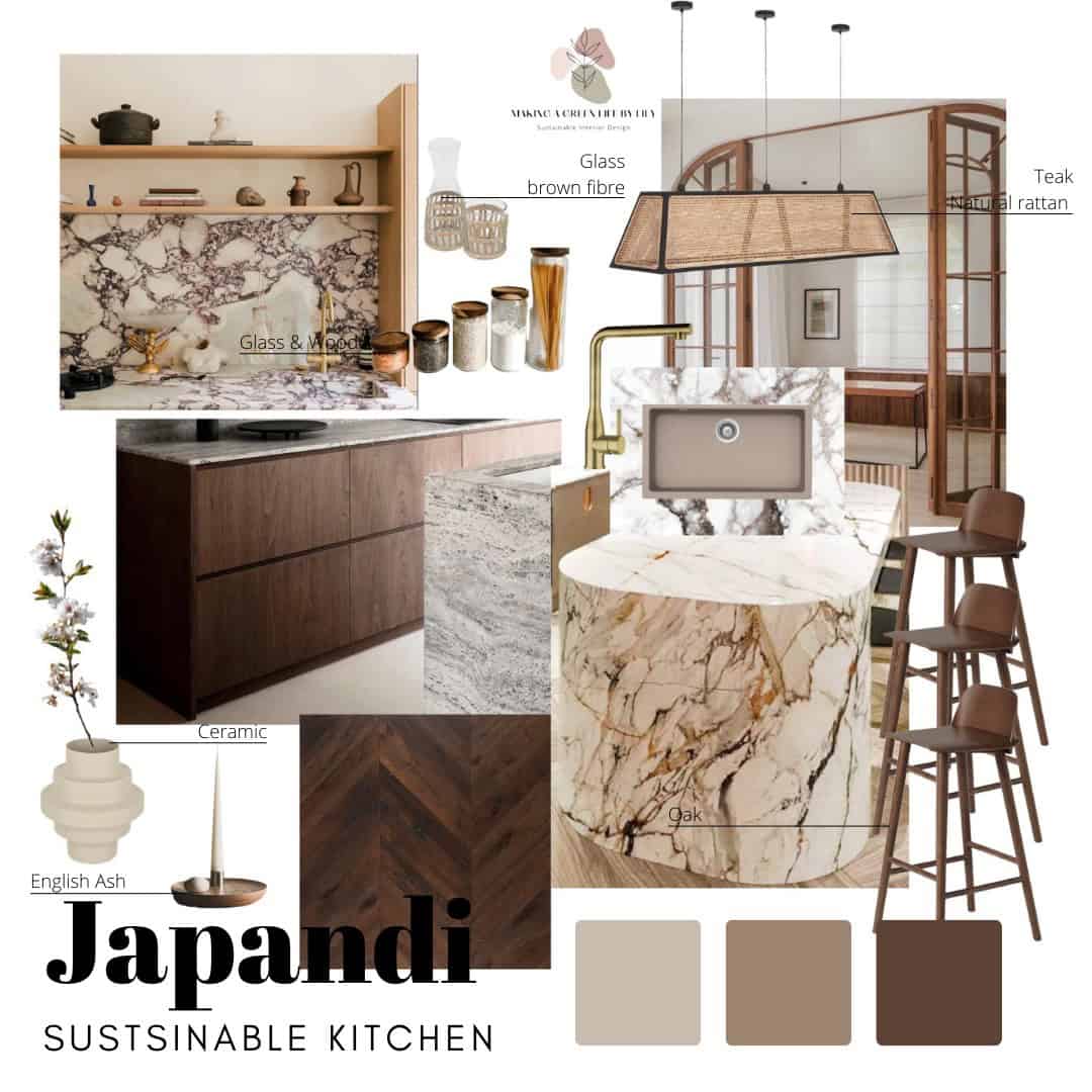 Japandi style kitchen Mood Board