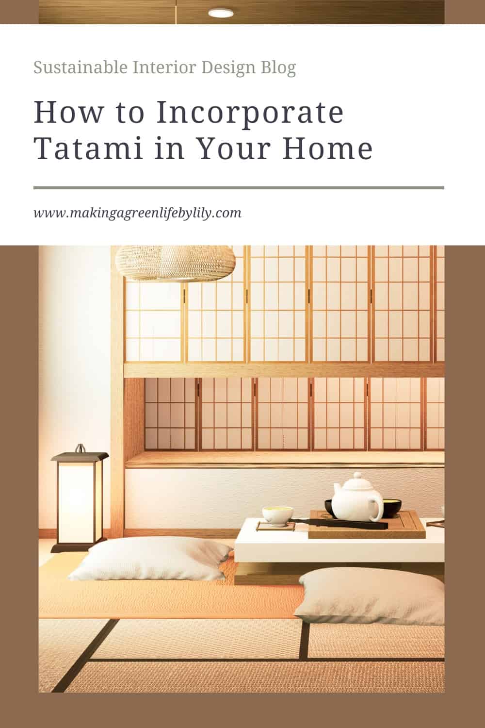 How to incorporate tatami in your home