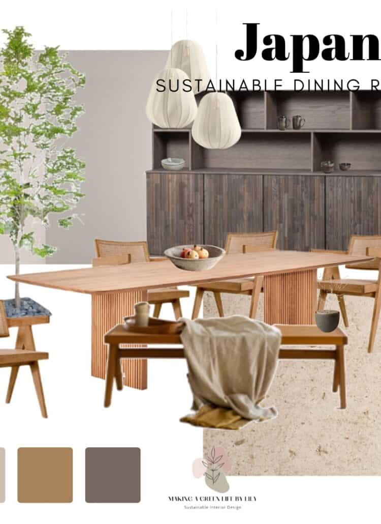 Sustainable Japandi Dining Room