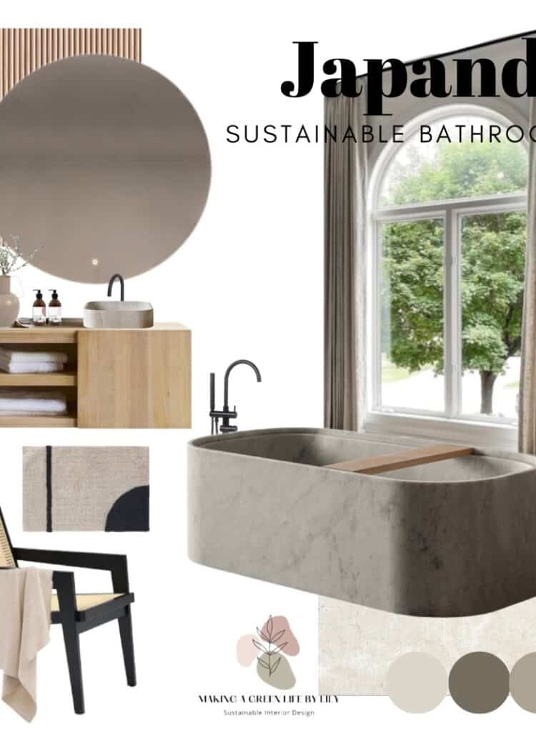 Sustainable Japandi Bathroom