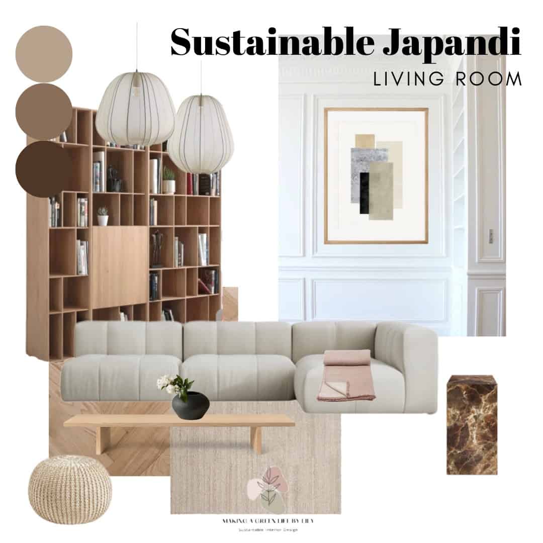 Japandi Living room Mood board