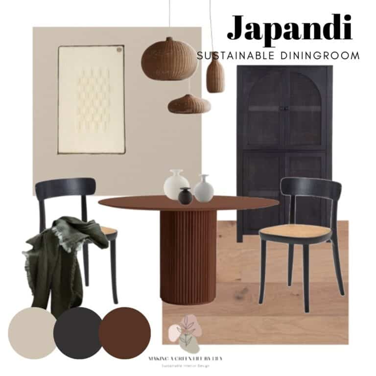 Japandi Dining Room Mood Board