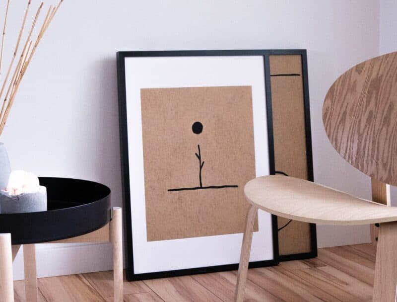 Where to Hang Wall Art in Japandi Living Room