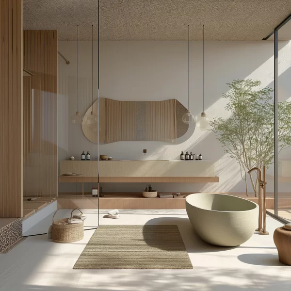 Harmony in Simplicity: A Japandi Bathroom