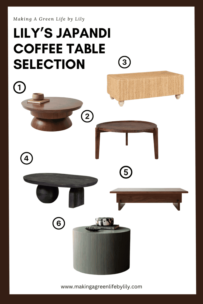Lily's Japandi coffee table selection