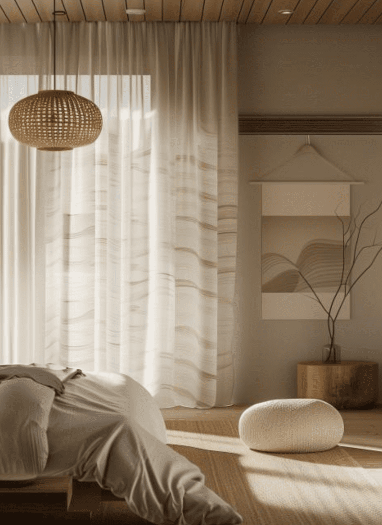 5 Fresh Curtain Ideas to Elevate Your Japandi Bedroom