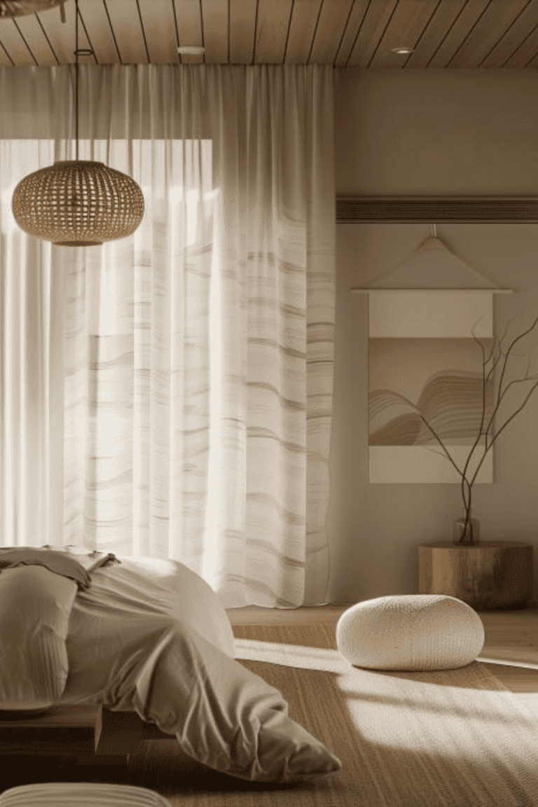 5 Fresh Curtain Ideas to Elevate Your Japandi Bedroom