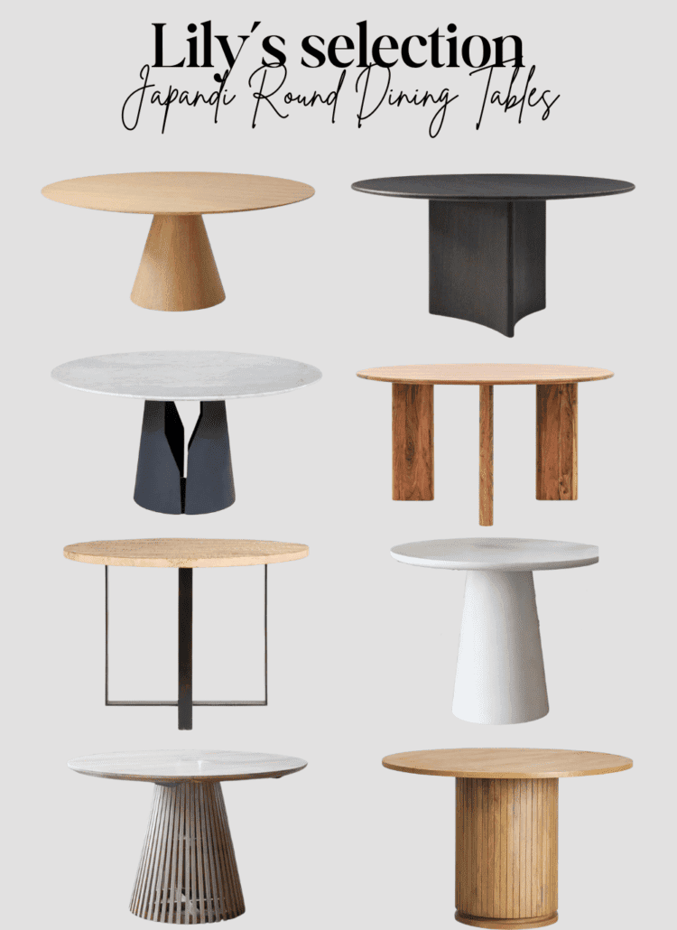 Lily's round dining table selection