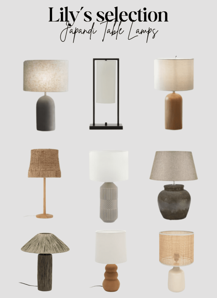 Japandi Table Lamps Collection