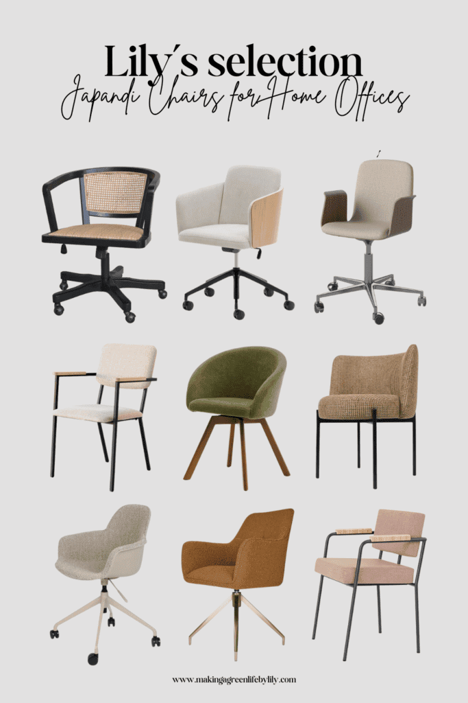 Japandi Home Office Chair Selection