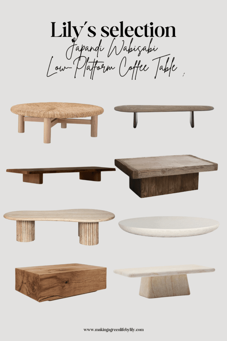 Lily’s Selection Japandi WabiSabi Low-Platform Coffee Table