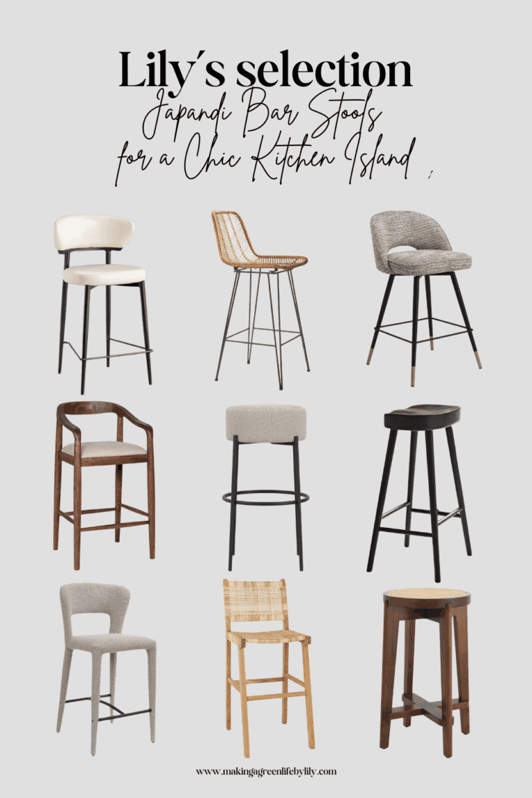 Lily’s Japandi Bar Stools for a Chic Kitchen Island Selection