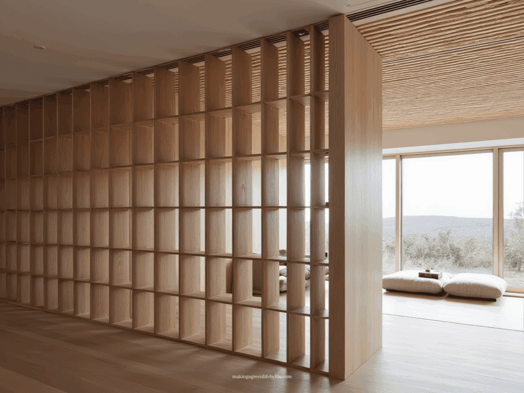  Incorporate Slats in Room Dividers
