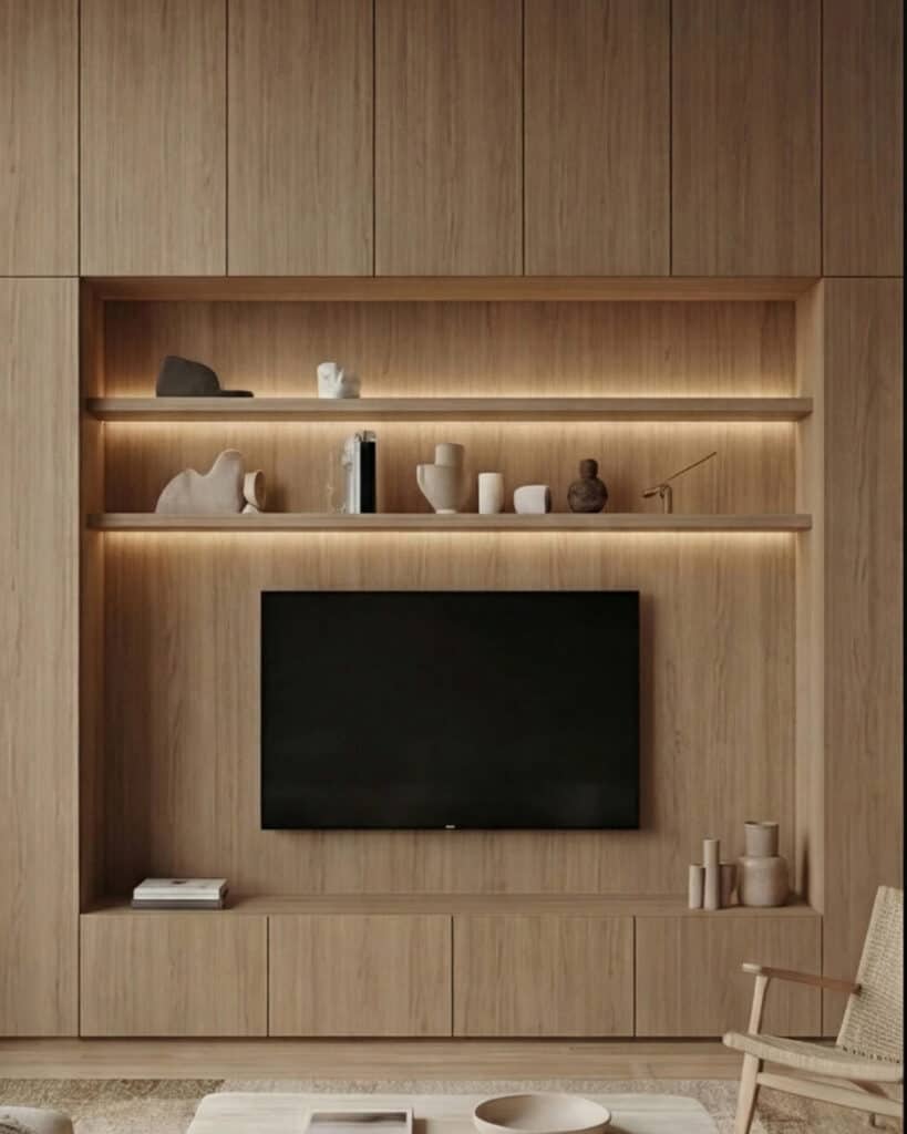 Japandi open living area