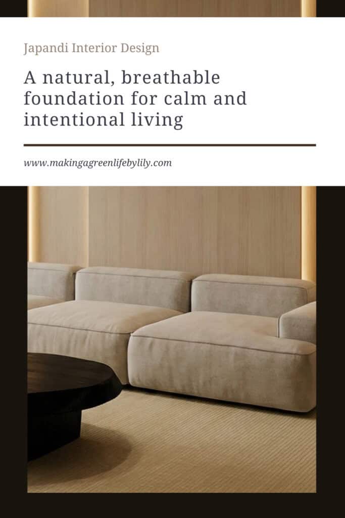 A natural, breathable foundation for calm and intentional living pin