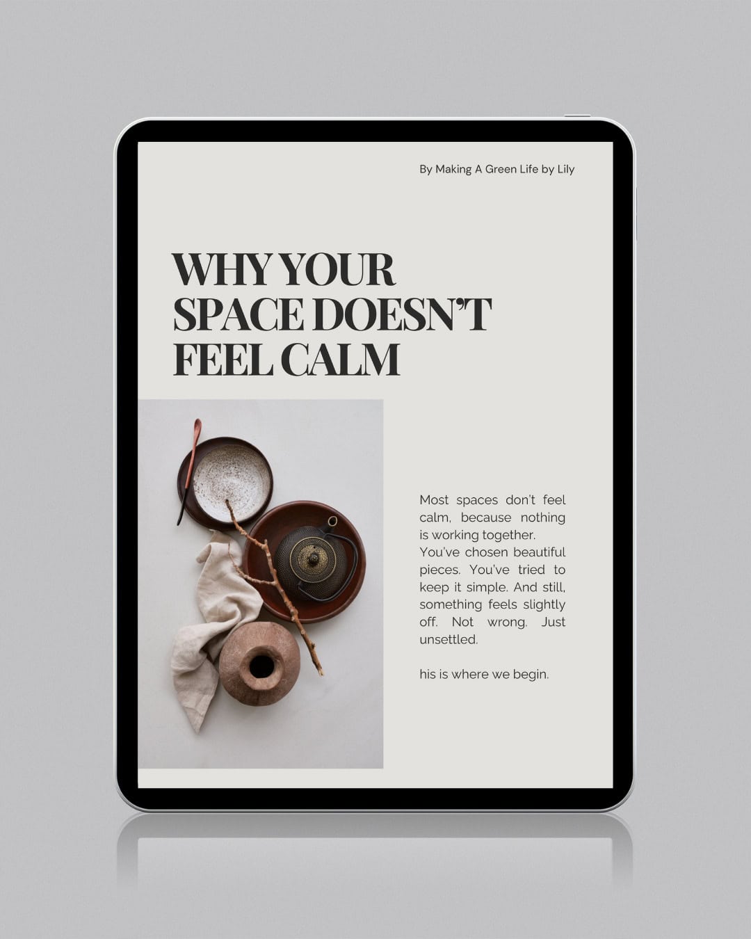 WHY YOUR SPACE DOESN’T FEEL CALM